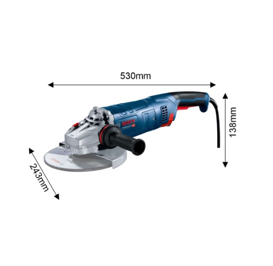 Bosch GWS 24-230 JZ Professional Angle Grinder – Heavy Duty 230mm Grinding Machine for Industrial Cutting, Metal Fabrication, Construction Work, and High Performance Applications